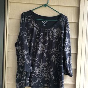 Sonoma top plus Sz 3X scoop neck